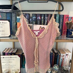 Vintage Joie Pink 100% Silk Cami Size S